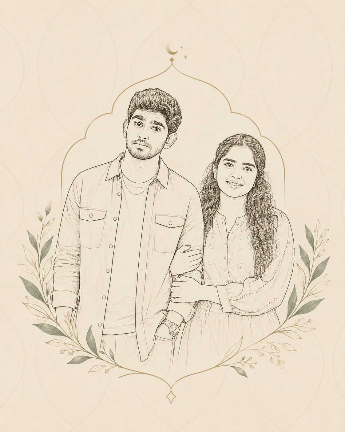 Illustration of Rafi and Pardaz together